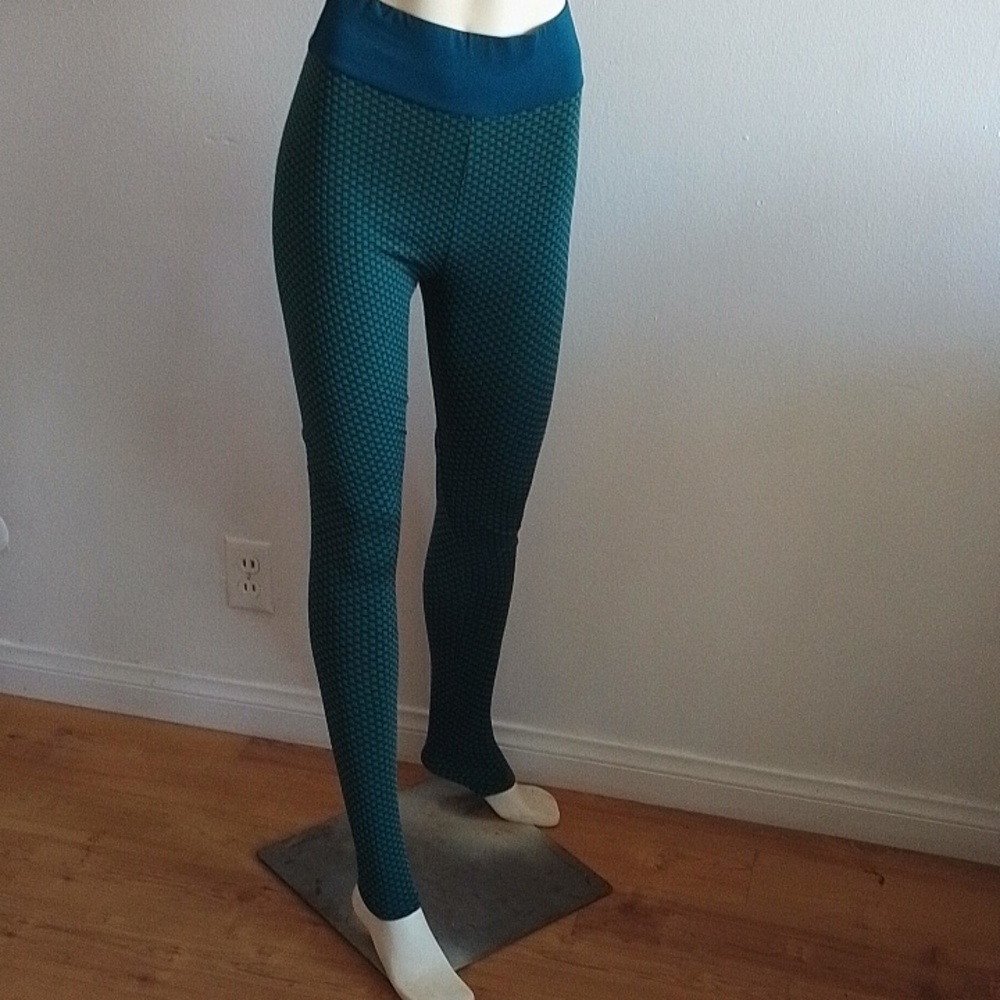 Teal Honeycomb Leggings